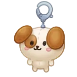 🎁 chien, chiot, dessin animé, animal, porte-clés, mignon whatsapp sticker