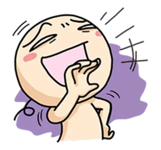 😀 太棒 การ์ตูน, ตัวละคร, มีความสุข, หัวเราะ telegram sticker