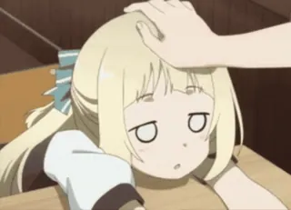 βΊοΈ anime, girl, head pat, cute, manga telegram sticker