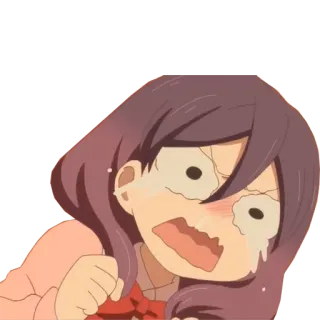 😭 anime, cartoon, scared, shocked, emotional whatsapp sticker