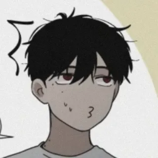🗝 Anime, Dessin animé, Personnage, Expression, Visage, Autocollant telegram sticker