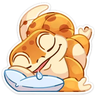 🤤 геккон, сон, животное, милый, мультфильм, рептилия, ленивый, питомец telegram sticker