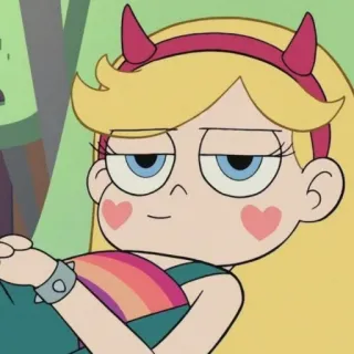 💫 Star Butterfly Star vs. the Forces of Evil Dibujos animados, Chica, Princesa, Magia, Demonio, Cuernos, Arcoíris whatsapp sticker