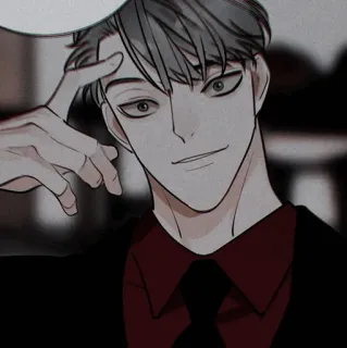 🩺 man, anime, cartoon, smirk, confident, drawing, illustration telegram sticker