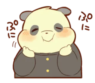 ☺️ ぷにぷに แพนด้า, น่ารัก, สัตว์, มีความสุข, คาวาอิ, สติกเกอร์ telegram sticker