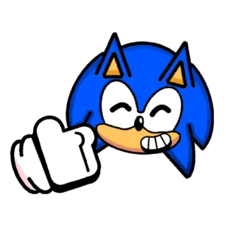 👍 Sonic Sonic the Hedgehog, cartoon, gaming, videogame, sticker, character telegram sticker