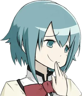 😉 Sayaka Miki Puella Magi Madoka Magica 动漫, 魔法少女, 可爱, 卡通, 角色 telegram sticker