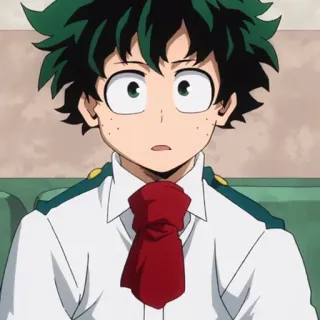 🥦 Izuku Midoriya My Hero Academia anime, manga, character, green hair, school uniform, My Hero Academia, Izuku Midoriya telegram sticker