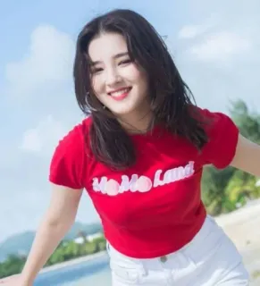 😂 Nancy MOMO LAND kpop, penyanyi, wanita, potret, senyum, gadis whatsapp sticker