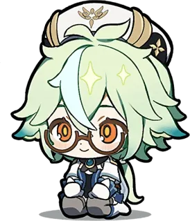 🙂 Sucrose Genshin Impact 설탕, 원신, 애니메이션, 비디오 게임, 스티커, 귀여운 telegram sticker