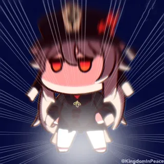 💡 Hu Tao Genshin Impact hu tao, genshin impact, anime, gioco, chibi, carino telegram sticker