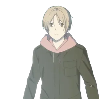 😣 Anime, Personnage, Décontracté, Sweat à capuche, Homme, Jeune telegram sticker