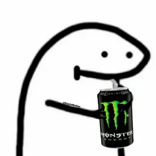 🧃 minuman energi, Monster Energy, kartun, minuman, minum telegram sticker