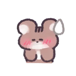 😶‍🌫️ cute, bear, kawaii, animal, sticker telegram sticker