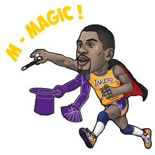 🧙‍♂️ Magic Johnson M- MAGIC! Magie, Basketball, NBA, Lakers, Sport, Spieler telegram sticker