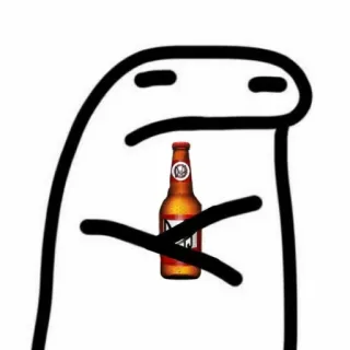 🌟 beer, drinking, alcohol, flork, stick figure whatsapp sticker