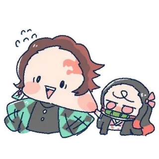 😠 Tanjiro Kamado Demon Slayer Anime, Nezuko, Tanjiro, Kimetsu no Yaiba, Chibi, Manga telegram sticker