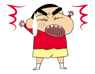 😡 Shin-chan Nohara Crayon Shin-chan anime, cartoon, angry, frustrated, Shin-chan, Crayon Shin-chan telegram sticker