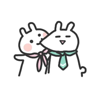 💑 rabbit, cute, cartoon, bunny, animal telegram sticker