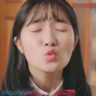 😘 Stickergram girl, woman, kiss, lips, asian, korean, actress, tv show, drama telegram sticker