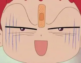 😅 cartoon, face, bandaid, anime, angry, emotion telegram sticker
