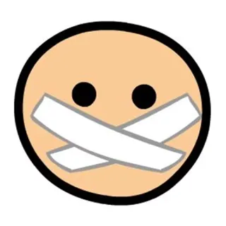 🤐 Emoji, Mund zugeklebt, Zum Schweigen gebracht, Zensiert telegram sticker