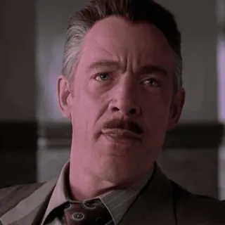 🤣 J. Jonah Jameson Spider-Man J. Jonah Jameson, Spider-Man, gazeta, redaktor, postać, Marvel telegram sticker