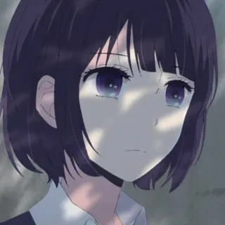🎐 Anime, Mädchen, Porträt, Cartoon, Traurig, Manga telegram sticker