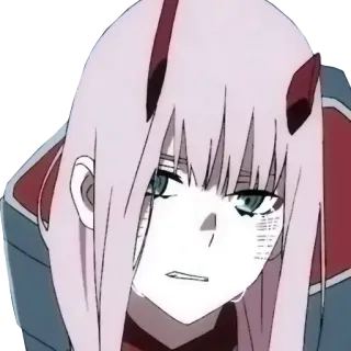 😩 Zero Two Darling in the Franxx Anime, Traurig, Weinen, Zero Two, Darling in the Franxx telegram sticker
