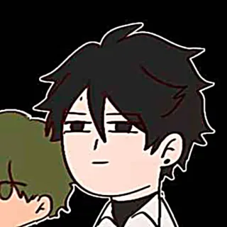 🐈‍⬛️ Cartoon, Anime, Personage, Jongen, Illustratie telegram sticker