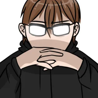 🥸 kreskówka, okulary, portret, postać, mężczyzna whatsapp sticker