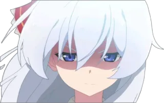 👀 Anime, Weißes Haar, Mädchen, Wütend telegram sticker
