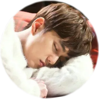 😴 dormire, uomo, cuscino, riposo, pisolino, sogno telegram sticker