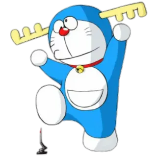 🌴 Doraemon doraemon, anime, cartoon, roboterkatze, rentier whatsapp sticker
