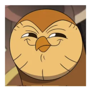 😏 Hooty The Owl House coruja, desenho animado, hooty, the owl house, disney telegram sticker