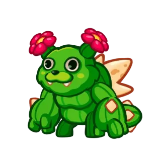 ✅ растение, существо, монстр, зеленый, растение-монстр, мультфильм telegram sticker
