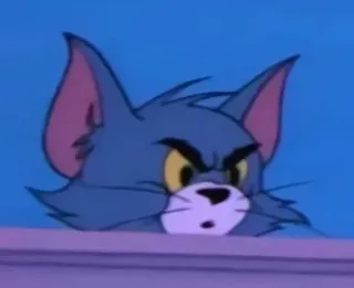 🤨 Tom Cat Tom and Jerry Cartoon, Katze, Wütend, Meme, Lustig, Tom und Jerry telegram sticker