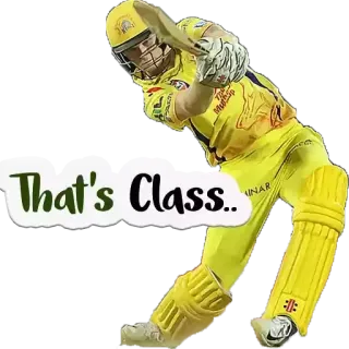 😊 That's Class.. Críquete, Esporte, Atleta, Rebatedor, Equipe, Classe, Competição whatsapp sticker