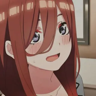 🔪 Miku Nakano The Quintessential Quintuplets Аниме, Мику Накано, Пять невест, Аниме девушка telegram sticker