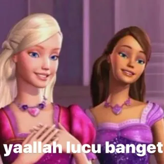 🤮 yaallah lucu banget Barbie, Kreskówka, Lalka, Śmieszne, Mem telegram sticker