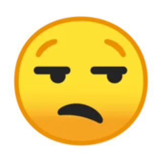 😒 emoji, unamused, expression, yellow face telegram sticker