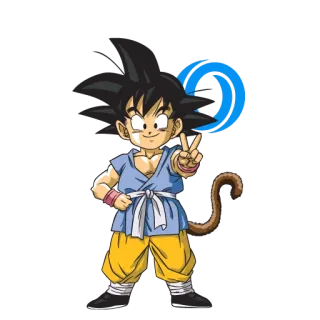 ✌️ Goku Dragon Ball dragon ball, anime, cartoon, goku, super saiyan, fighting, character, manga telegram sticker