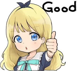 A little girl Sticker (Alice) ENG :: @line_stickers telegram stickers
