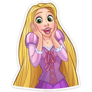 😱 Rapunzel Tangled raiponce, disney, princesse, raiponce, dessin animé, animation telegram sticker