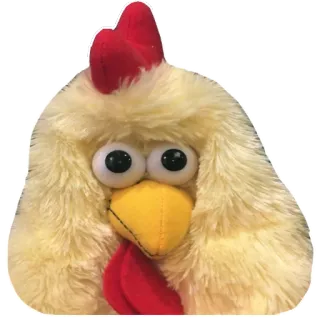 😐 Huhn, Tier, Vogel, süß, gelb, Plüsch telegram sticker