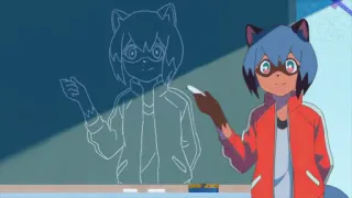 ✏️ Michiru Kagemori BNA: Brand New Animal Anime, BNA, Brand New Animal, Michiru, Kagemori, Antropomorfo, Disegno, Ragazza animale telegram sticker