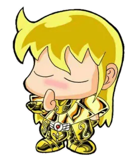 😌 Anime, Manga, Dibujos animados, Personaje, Oro, Armadura telegram sticker