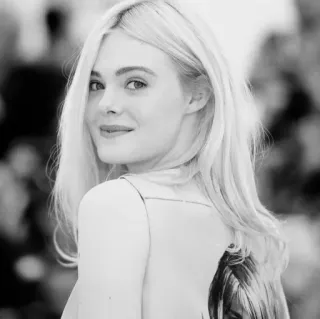 🖤 Elle Fanning actress, portrait, celebrity, blonde, woman telegram sticker