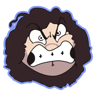 😡 dessin animé, en colère, visage, personnage, expression, BD telegram sticker