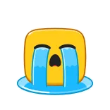 😢 huilen, emoji, verdrietig, tranen, geel telegram sticker